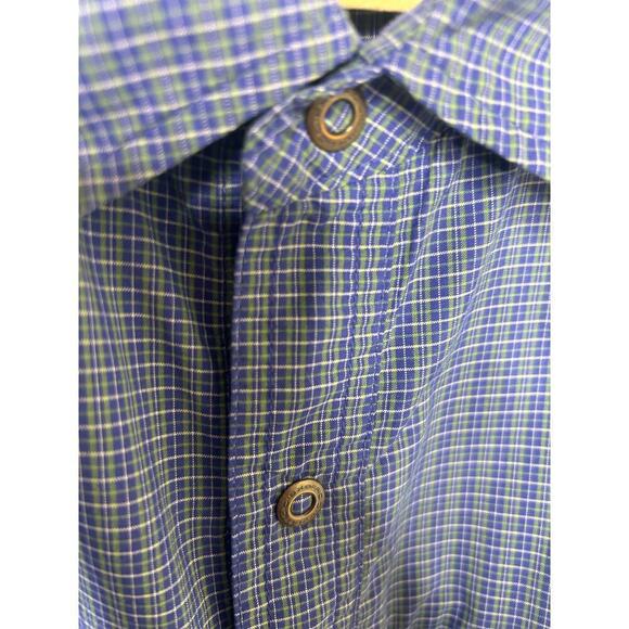 Exofficio buttn Down Hiking Outdoor Shirt Size XL sport vented SNAP BUTTONS - Picture 2 of 4